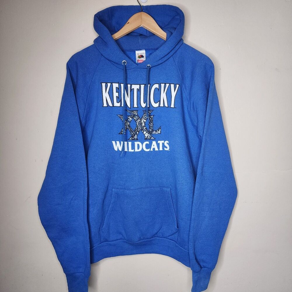 Vintage 90s Kentucky Wildcats Hoodie Mens XL USA Made College Basketball - Picture 3 of 9